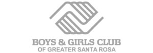 greyscale logo for the boys and girls club of greater santa rosa