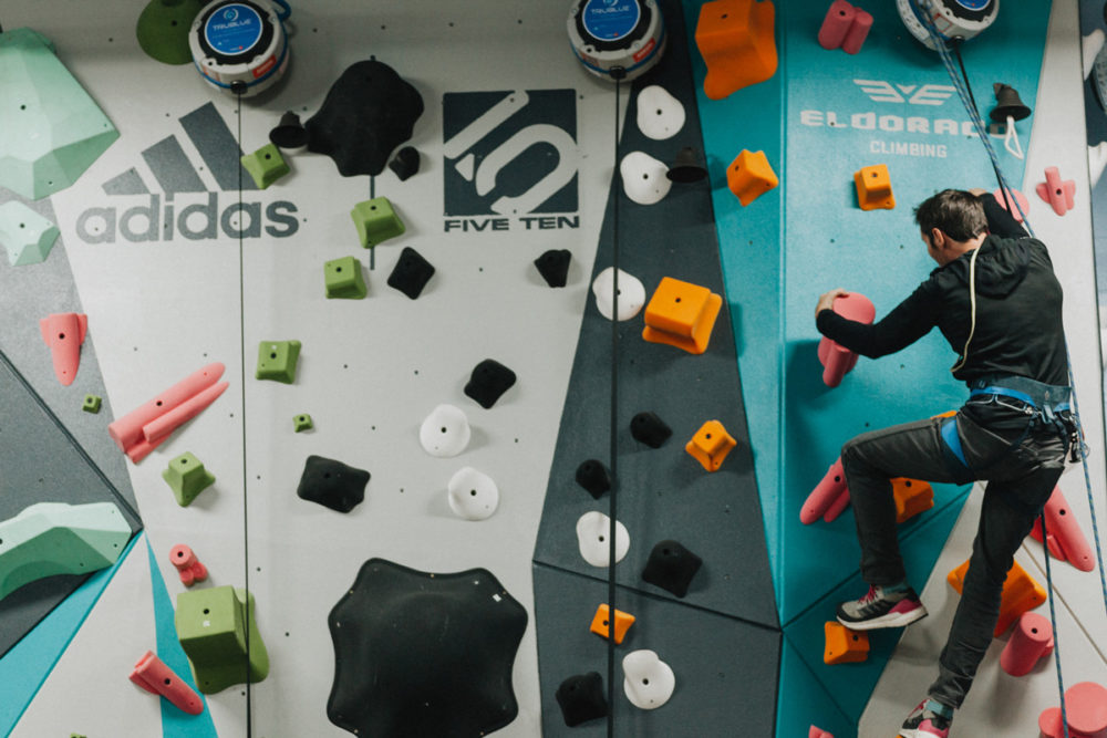 1climb co founder kevin jorgeson climbs the newly constructed 1climb wall at the boys and girls club in santa rosa