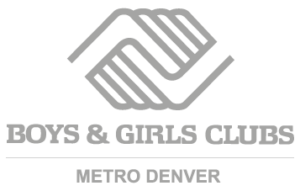 greyscale logo for the boys and girls club of metro denver